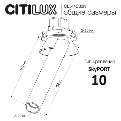 Citilux STEK CL514S02N LED Встраиваемый поворотный спот Латунь 150мм