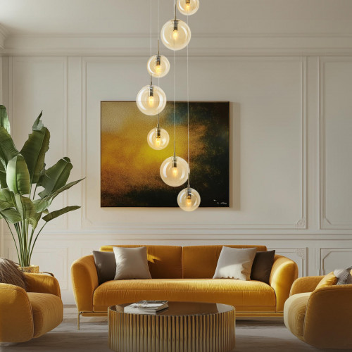 Citilux Томми CL102073 Люстра каскадная с янтарными шарами