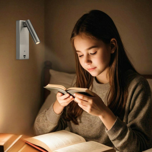 Citilux Декарт CL704432 LED USB Светильник с выключателем Матовый Хром