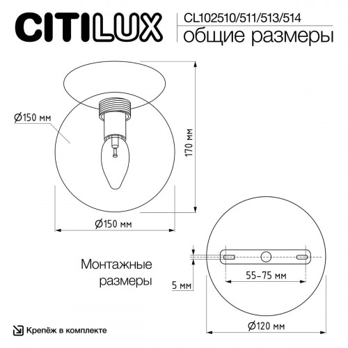 Citilux Томми CL102511 Светильник Матовый Хром