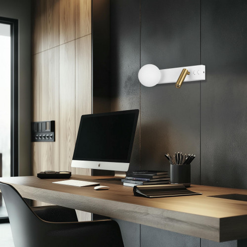 Citilux Декарт CL704450 LED Светильник с выключателем Белый+Бронза