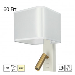Citilux DEKART CL704480 LED Бра с белым абажуром и выключателем
