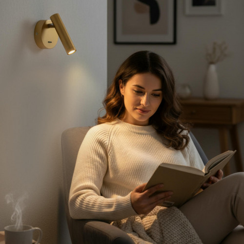 Citilux DEKART CL704102 LED Светильник настеный с выключателем Золото