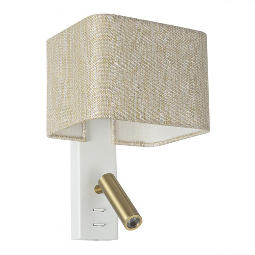 Citilux DEKART CL704482 LED Бра с песочным абажуром и выключателем Белое