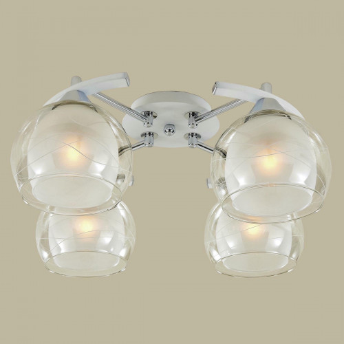 Citilux Буги CL157141 Люстра потолочная Белая Хром