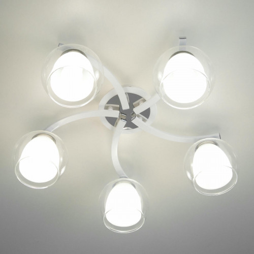 Citilux Кристи CL152150 Люстра потолочная Белая Хром