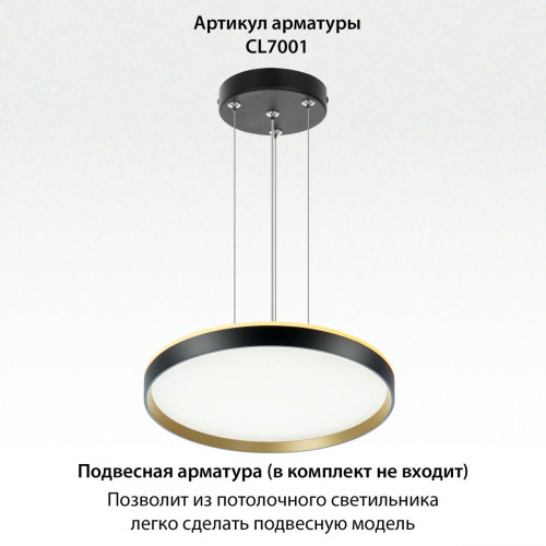 Citilux ETALON CL750401R LED RGB Светильник с пультом Чёрный+Золото