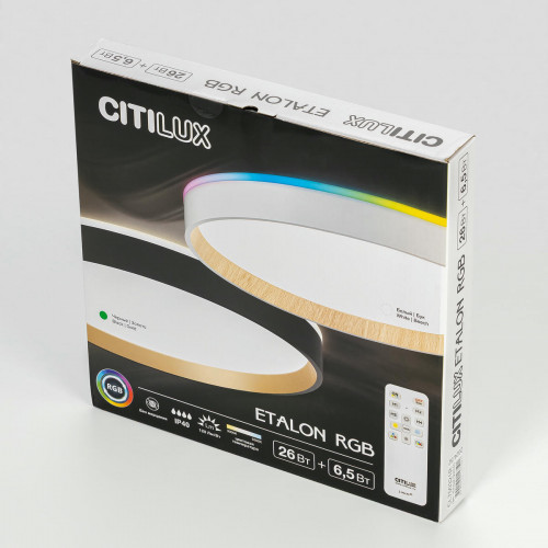 Citilux ETALON CL750321R LED RGB Светильник с пультом Чёрный+Золото