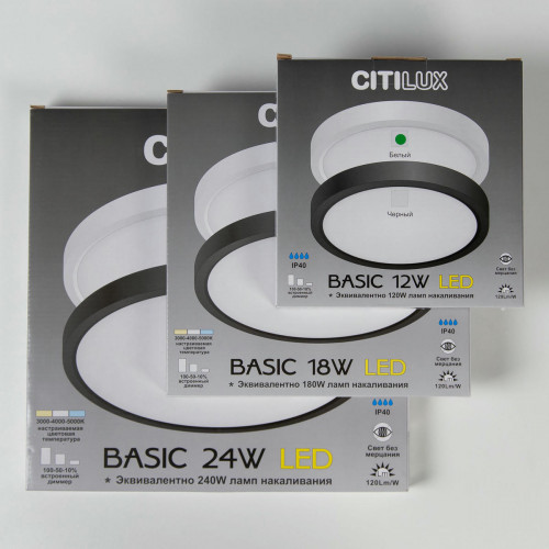 Citilux Бейсик CL738121N Светильник накладной Чёрный