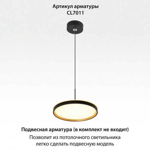 Citilux ETALON CL750241 LED Светильник с подсветкой Чёрный+Золото
