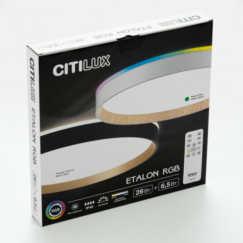 Citilux ETALON CL750320R LED RGB Светильник с пультом Белый+Бук