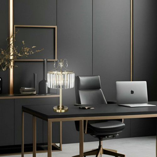 Citilux Инга CL335833 Настольная лампа хрустальная Бронза