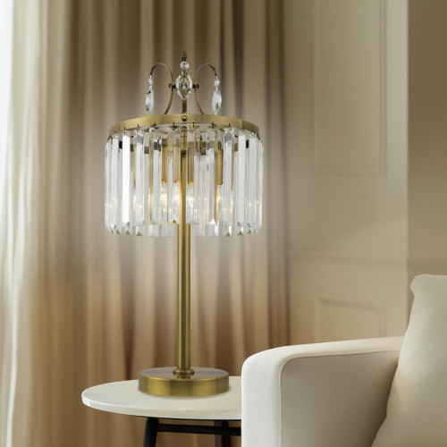 Citilux Инга CL335833 Настольная лампа хрустальная Бронза