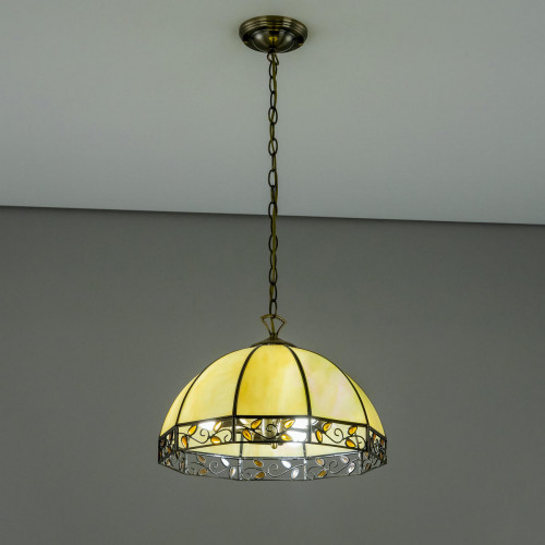 Citilux Шербург-2 CL440231 Люстра витражная подвесная Бронза