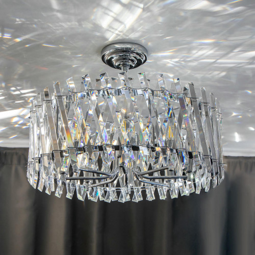 Citilux Ингвар CL334281 Люстра подвесная хрустальная Хром