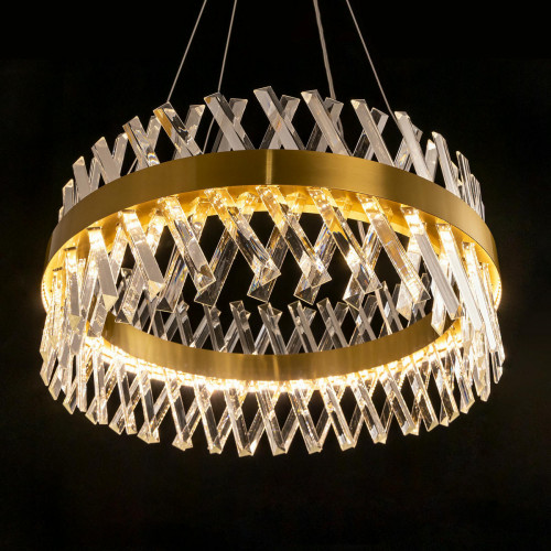 Citilux Ричард CL336063 LED Люстра хрустальная с пультом Бронза