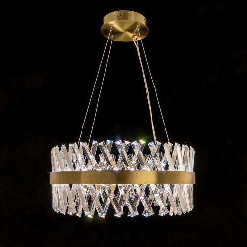 Citilux Ричард CL336063 LED Люстра хрустальная с пультом Бронза