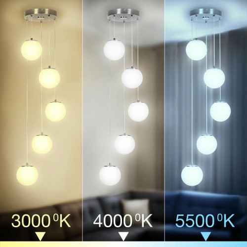 Citilux Адам Смарт CL228A051 RGB LED Умная каскадная люстра Матовый Хром