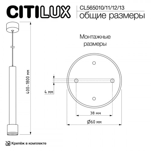 Citilux Bruno CL565012 Подвесной светильник Бронза
