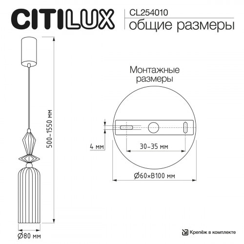 Citilux FERNET CL254010 Подвесной светильник
