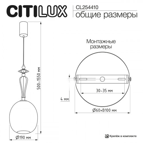 Citilux FERNET CL254410 Подвесной светильник