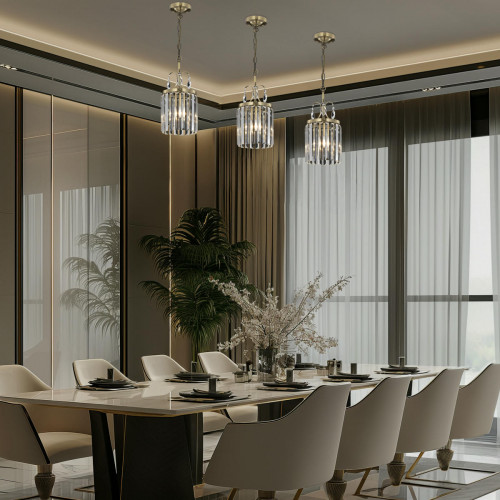 Citilux Инга CL335113 Подвесной хрустальный светильник Бронза