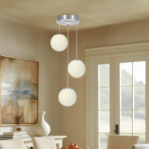 Citilux Адам Смарт CL228A031 RGB LED Умная каскадная люстра Матовый Хром