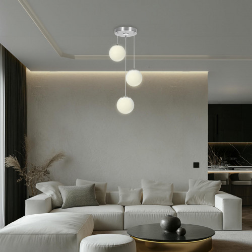 Citilux Адам Смарт CL228A031 RGB LED Умная каскадная люстра Матовый Хром
