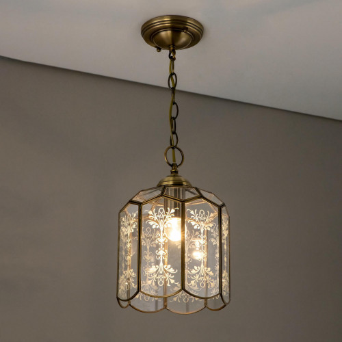 Citilux Витра-2 CL442210 Подвесной светильник витражный Бронза