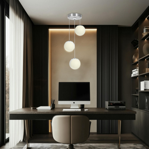 Citilux Адам Смарт CL228A031 RGB LED Умная каскадная люстра Матовый Хром