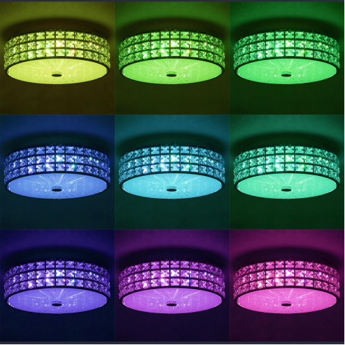 Citilux Портал CL32413G1 LED RGB Люстра хрустальная с пультом Хром