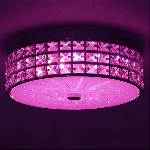 Citilux Портал CL32413G1 LED RGB Люстра хрустальная с пультом Хром