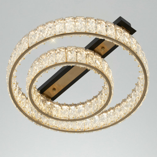 Citilux PALANT CL325152 LED Люстра хрустальная Чёрный+Бронза
