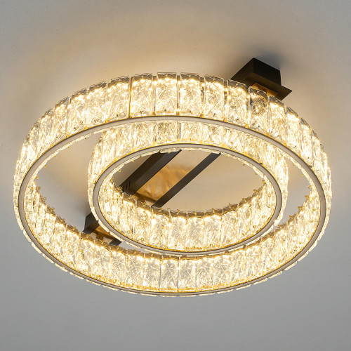 Citilux PALANT CL325152 LED Люстра хрустальная Чёрный+Бронза
