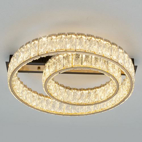 Citilux PALANT CL325152 LED Люстра хрустальная Чёрный+Бронза