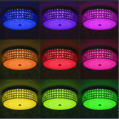Citilux Портал CL32415G1 LED RGB Люстра хрустальная с пультом Хром