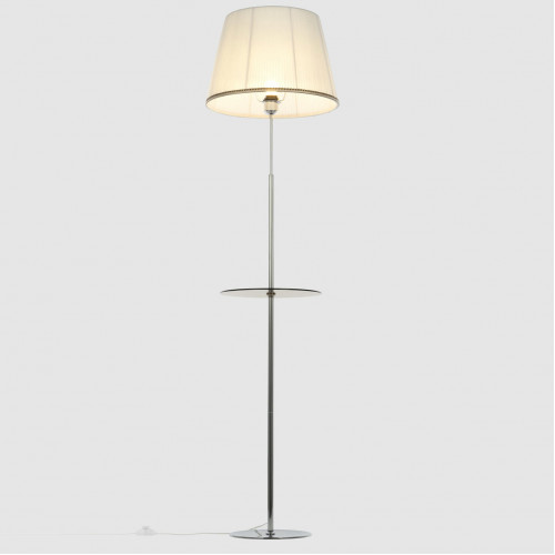 Citilux Линц CL402970T Торшер хром со столиком и белым абажуром