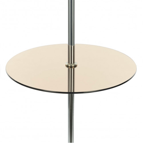 Citilux Линц CL402970T Торшер хром со столиком и белым абажуром