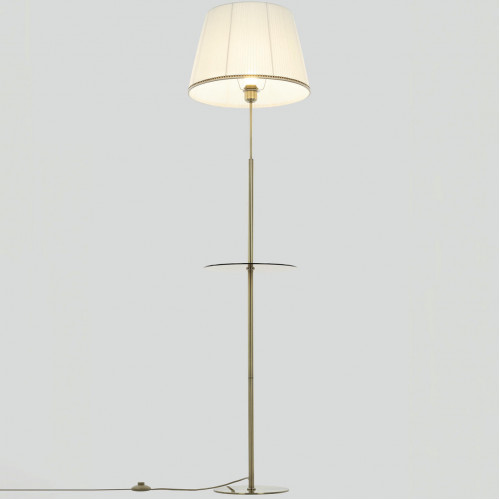Citilux Линц CL402980T Торшер бронза со столиком и белым абажуром