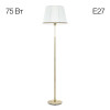 Citilux Линц CL402980 Торшер бронза с белым абажуром