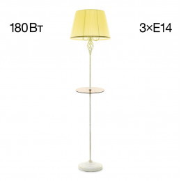 Citilux Вена CL402923T Торшер патина со столиком и кремовым абажуром