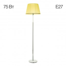 Citilux Линц CL402973 Торшер хром с кремовым абажуром