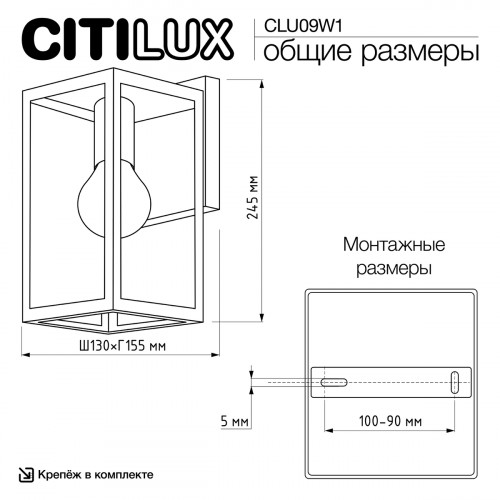 Citilux FORTS CLU09W1 Уличный настенный светильник