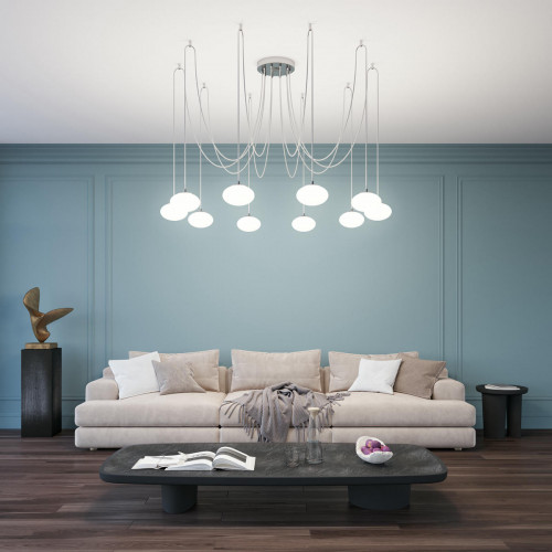Citilux ATMAN SMART CL226A091 LED RGB Умная подвесная люстра Матовый Хром