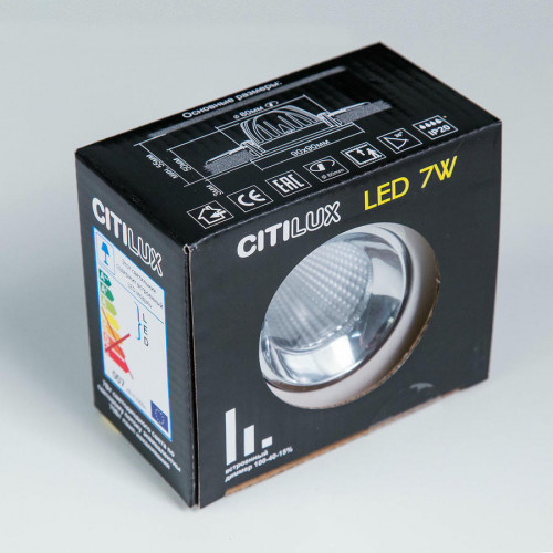 Citilux Альфа CLD001KNW1 LED Встраиваемый светильник Белый Хром