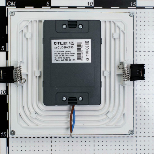 Citilux Омега CLD50K150 LED Встраиваемый светильник с диммером Белый