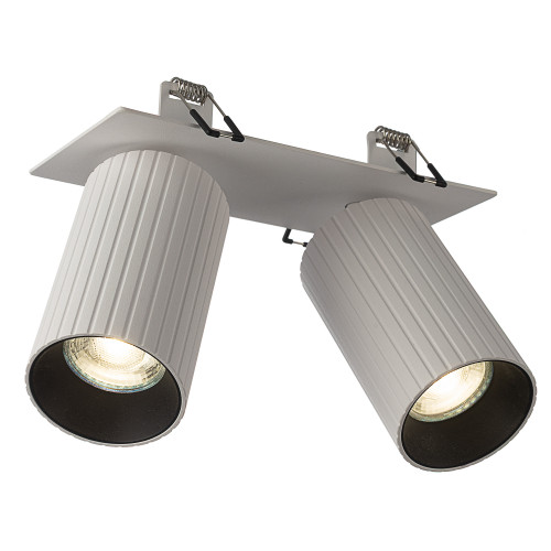 Citilux AXEL CL512D20R Спот поворотный встраиваемый двойной Белый Рифлёный