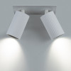 Citilux AXEL CL512D20R Спот поворотный встраиваемый двойной Белый Рифлёный
