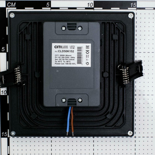 Citilux Омега CLD50K152 LED Встраиваемый светильник с диммером Чёрный