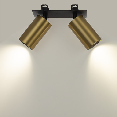 Citilux AXEL CL512D22 Спот поворотный встраиваемый двойной Латунь